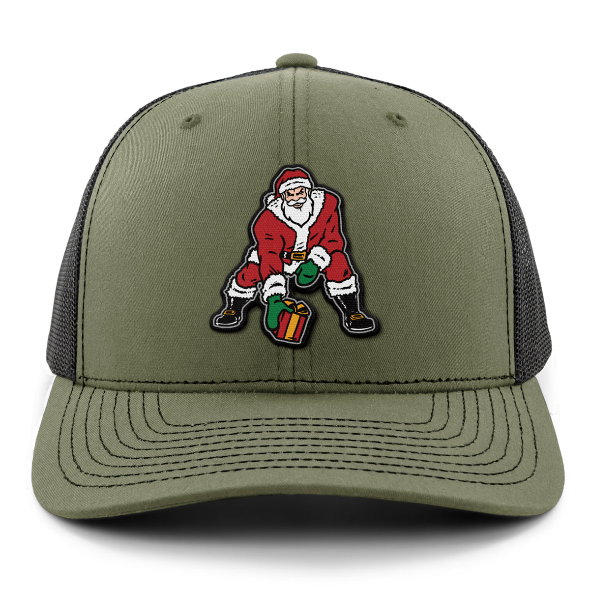 Three Point Stance Santa Classic Snapback Trucker Hat - Chowdaheadz