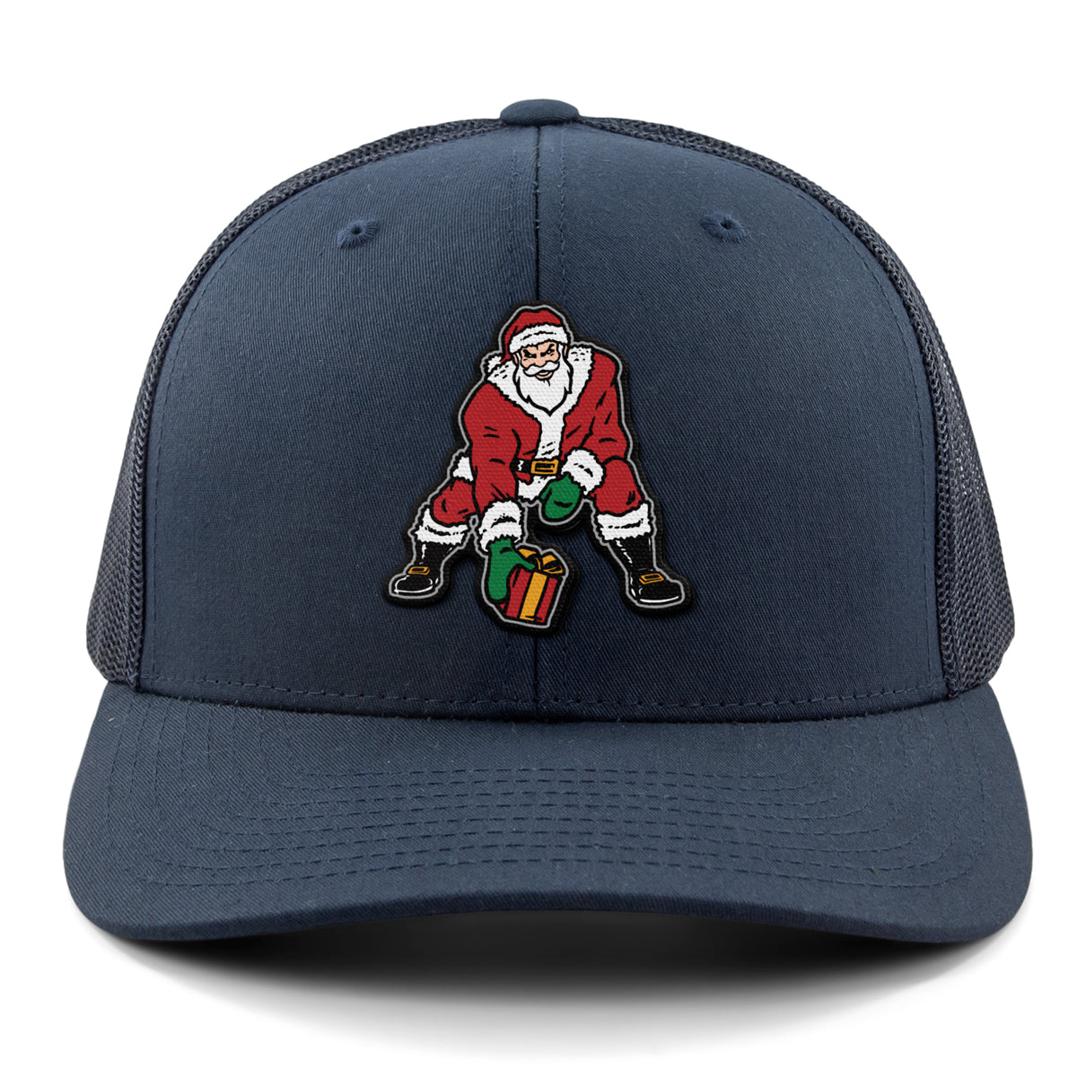 Three Point Stance Santa Classic Snapback Trucker Hat - Chowdaheadz