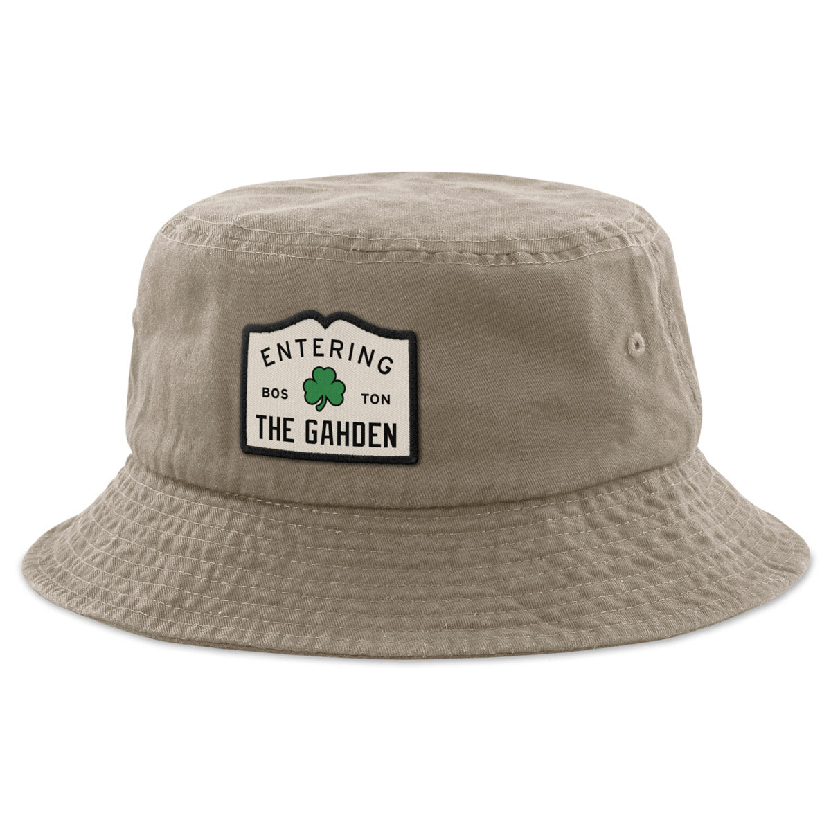 Entering The Gahden Shamrock Patch Bucket Hat