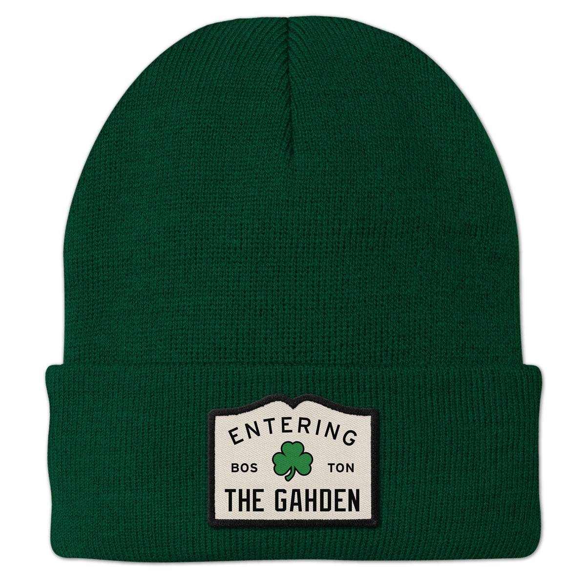 Entering The Gahden Shamrock Patch Cuff Knit - Chowdaheadz