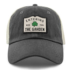Entering The Gahden Shamrock Patch Relaxed Trucker Hat