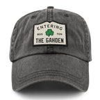 Entering The Gahden Shamrock Patch Washed Dad Hat