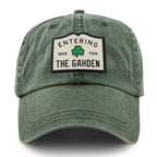 Entering The Gahden Shamrock Patch Washed Dad Hat