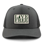 Live Free New Hampshire Bar Patch Classic Snapback Trucker Hat