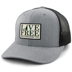 Live Free New Hampshire Bar Patch Classic Snapback Trucker Hat