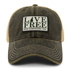 Live Free New Hampshire Bar Patch Dirty Water Trucker Hat