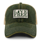 Live Free New Hampshire Bar Patch Dirty Water Trucker Hat