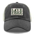 Live Free New Hampshire Bar Patch Relaxed Trucker Hat