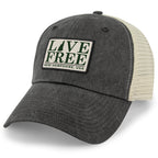 Live Free New Hampshire Bar Patch Relaxed Trucker Hat