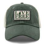 Live Free New Hampshire Bar Patch Relaxed Trucker Hat