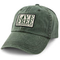 Live Free New Hampshire Bar Patch Washed Dad Hat - Chowdaheadz