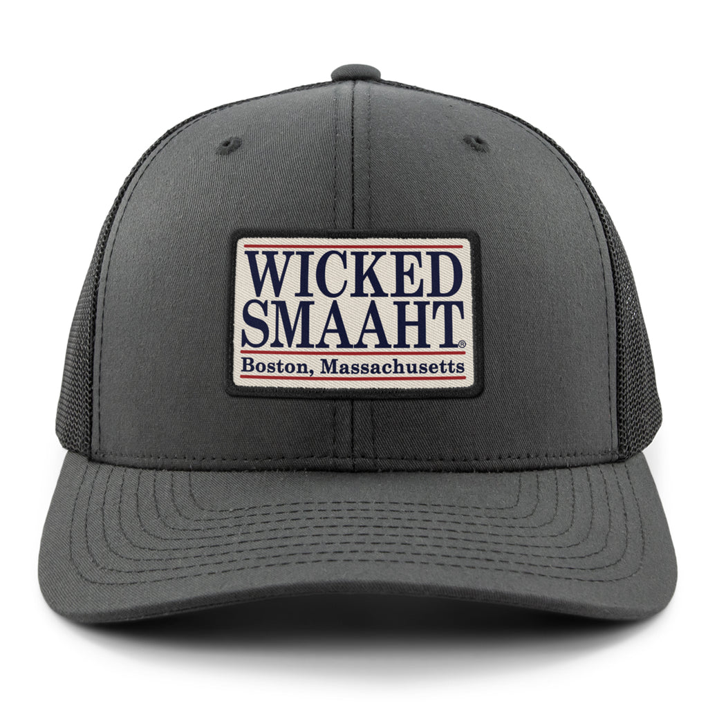 Wicked Smaaht Boston Patch Classic Snapback Trucker Hat - Chowdaheadz