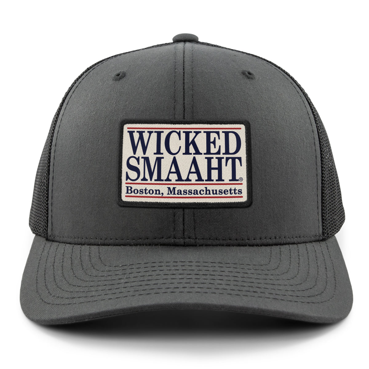 Wicked Smaaht Boston Patch Classic Snapback Trucker Hat - Chowdaheadz