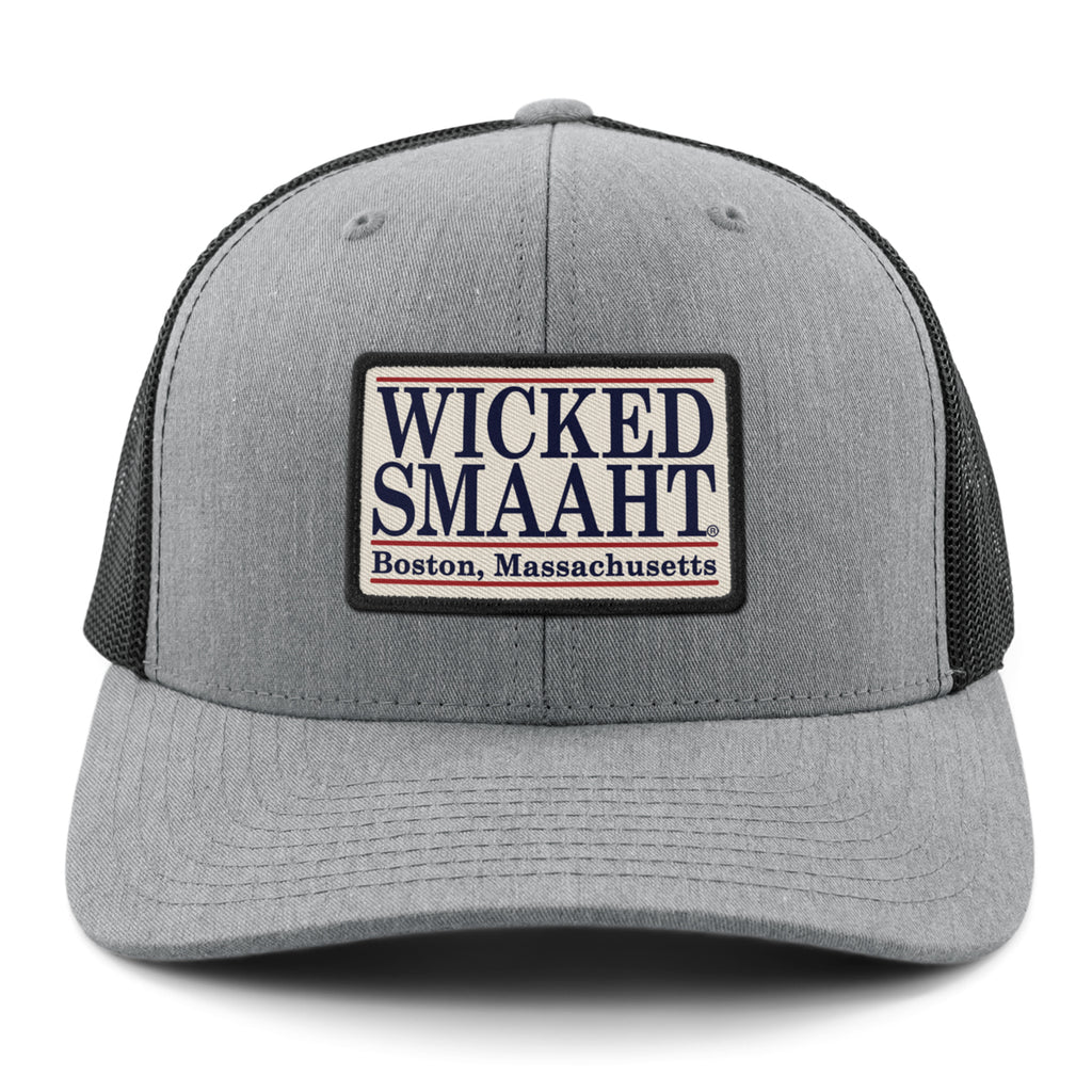 Wicked Smaaht Boston Patch Classic Snapback Trucker Hat - Chowdaheadz