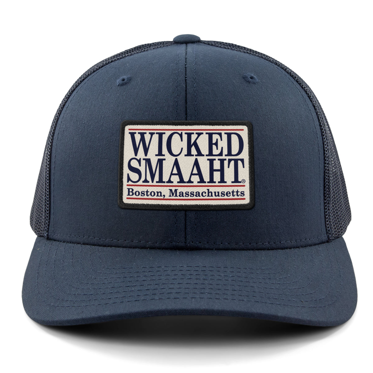 Wicked Smaaht Boston Patch Classic Snapback Trucker Hat - Chowdaheadz