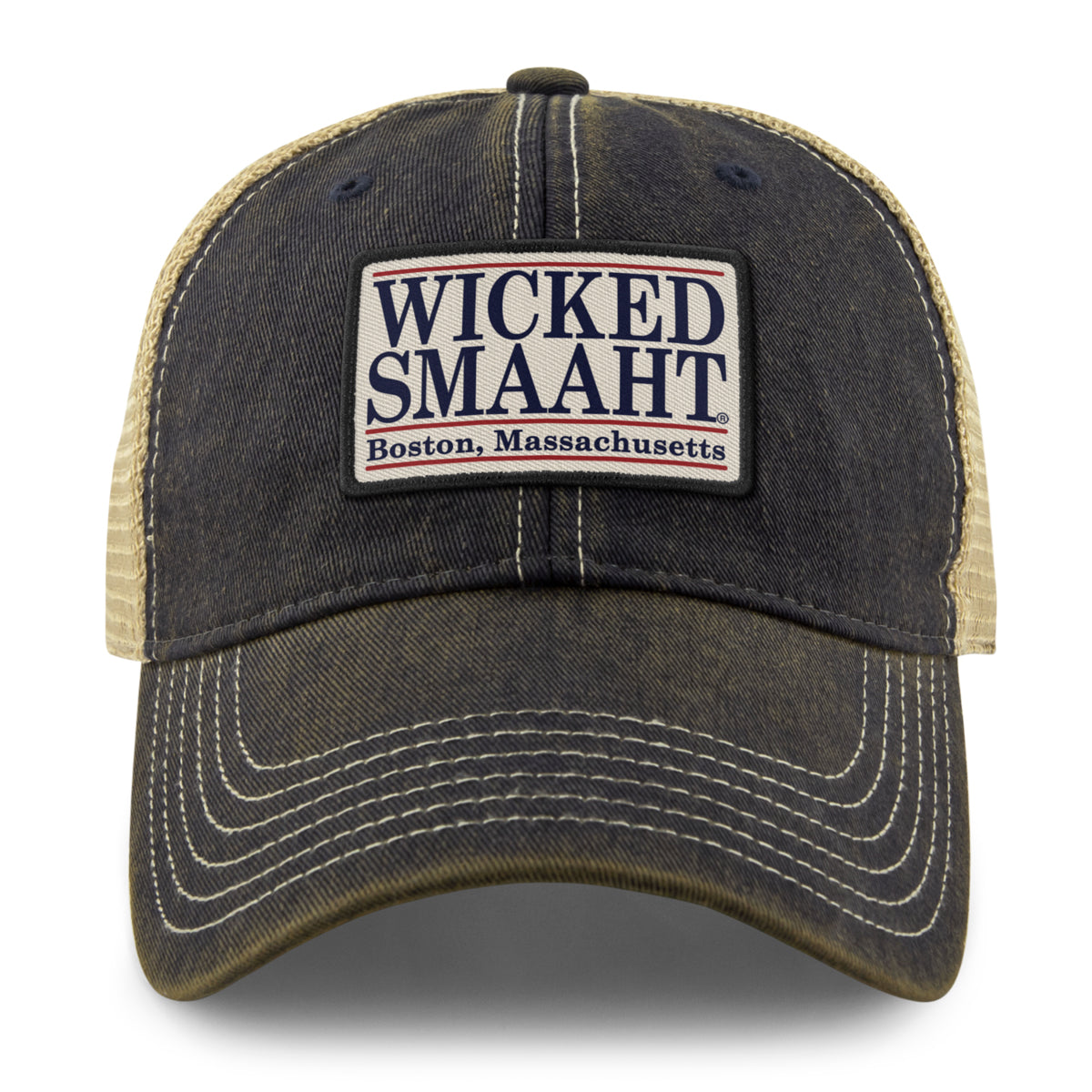 Wicked Smaaht Boston Patch Dirty Water Trucker Hat - Chowdaheadz
