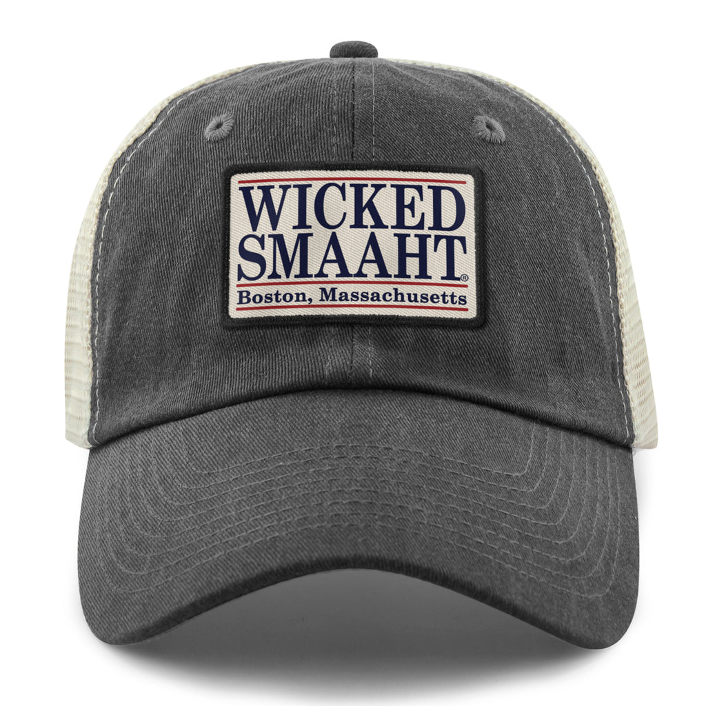 Wicked Smaaht Boston Patch Relaxed Trucker Hat - Chowdaheadz