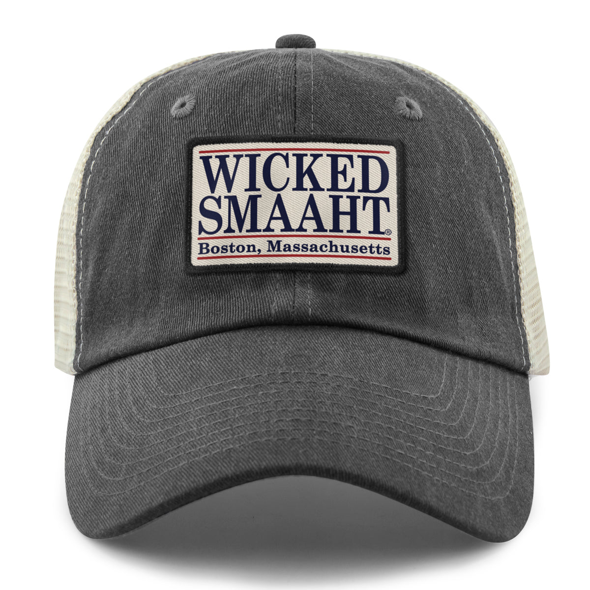Wicked Smaaht Boston Patch Relaxed Trucker Hat - Chowdaheadz