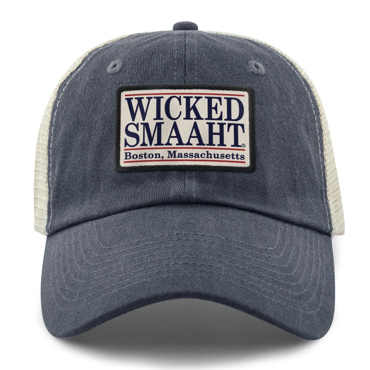 Wicked Smaaht Boston Patch Relaxed Trucker Hat - Chowdaheadz