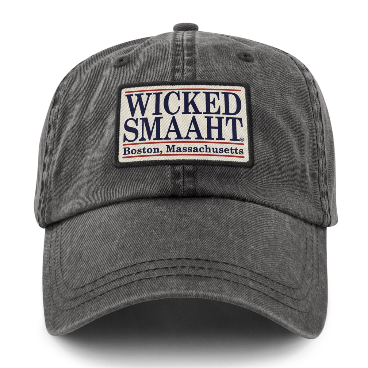 Wicked Smaaht Boston Patch Washed Dad Hat - Chowdaheadz