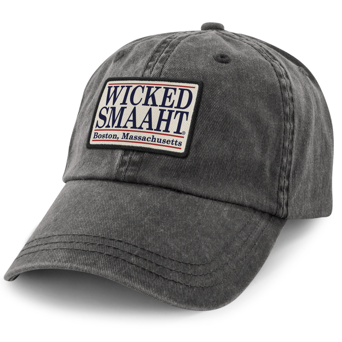 Wicked Smaaht Boston Patch Washed Dad Hat - Chowdaheadz