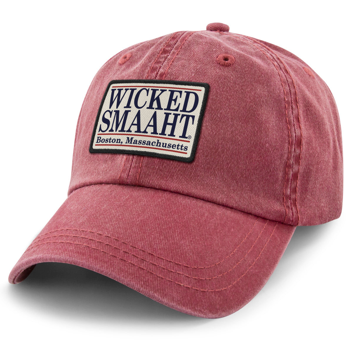 Wicked Smaaht Boston Patch Washed Dad Hat - Chowdaheadz
