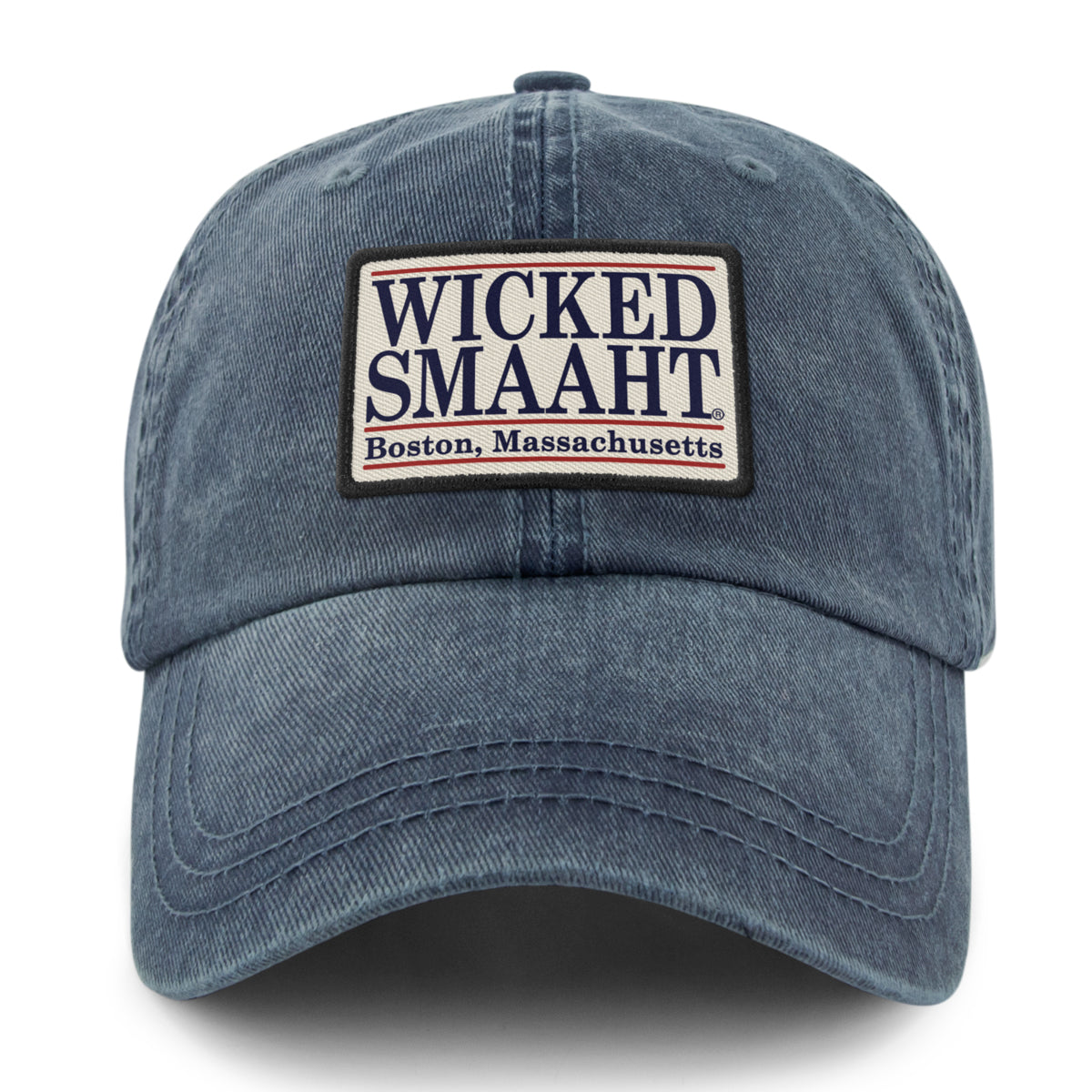 Wicked Smaaht Boston Patch Washed Dad Hat - Chowdaheadz