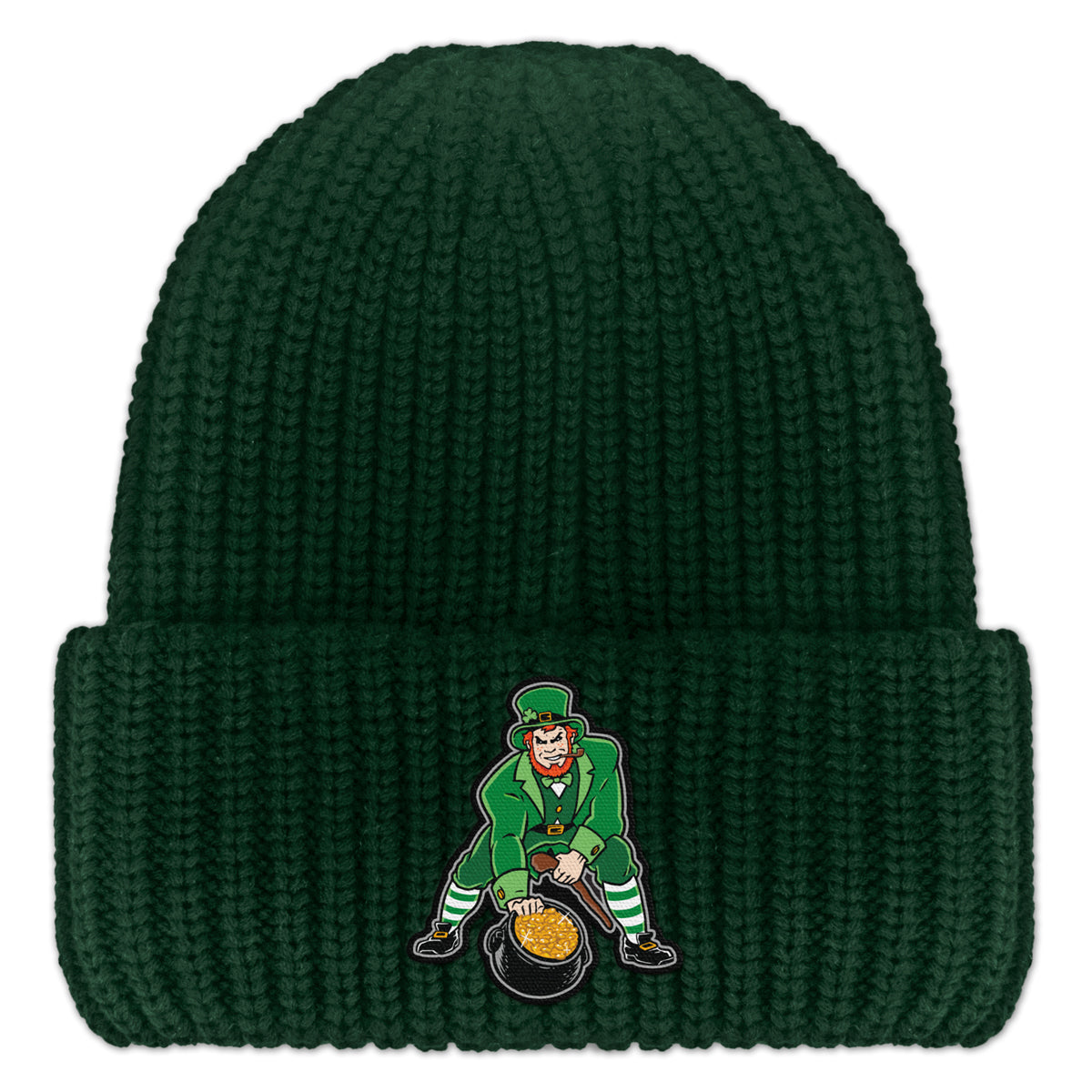 Three Point Stance Saint Pat Chunky Knit Winter Hat - Chowdaheadz