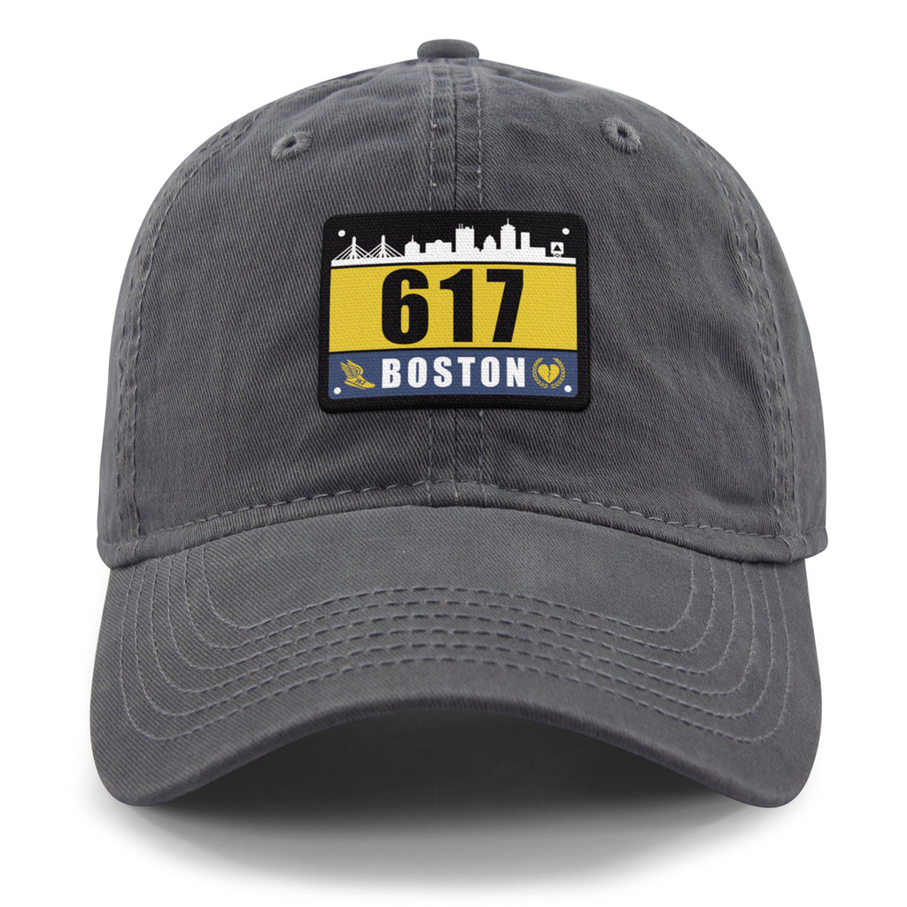 617 Boston Race Bib Dad Hat - Chowdaheadz