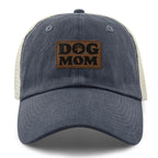 Dog Mom Leather Patch Relaxed Trucker Hat