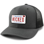 Wicked Mass License Plate Classic Snapback Trucker Hat