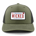 Wicked Mass License Plate Classic Snapback Trucker Hat
