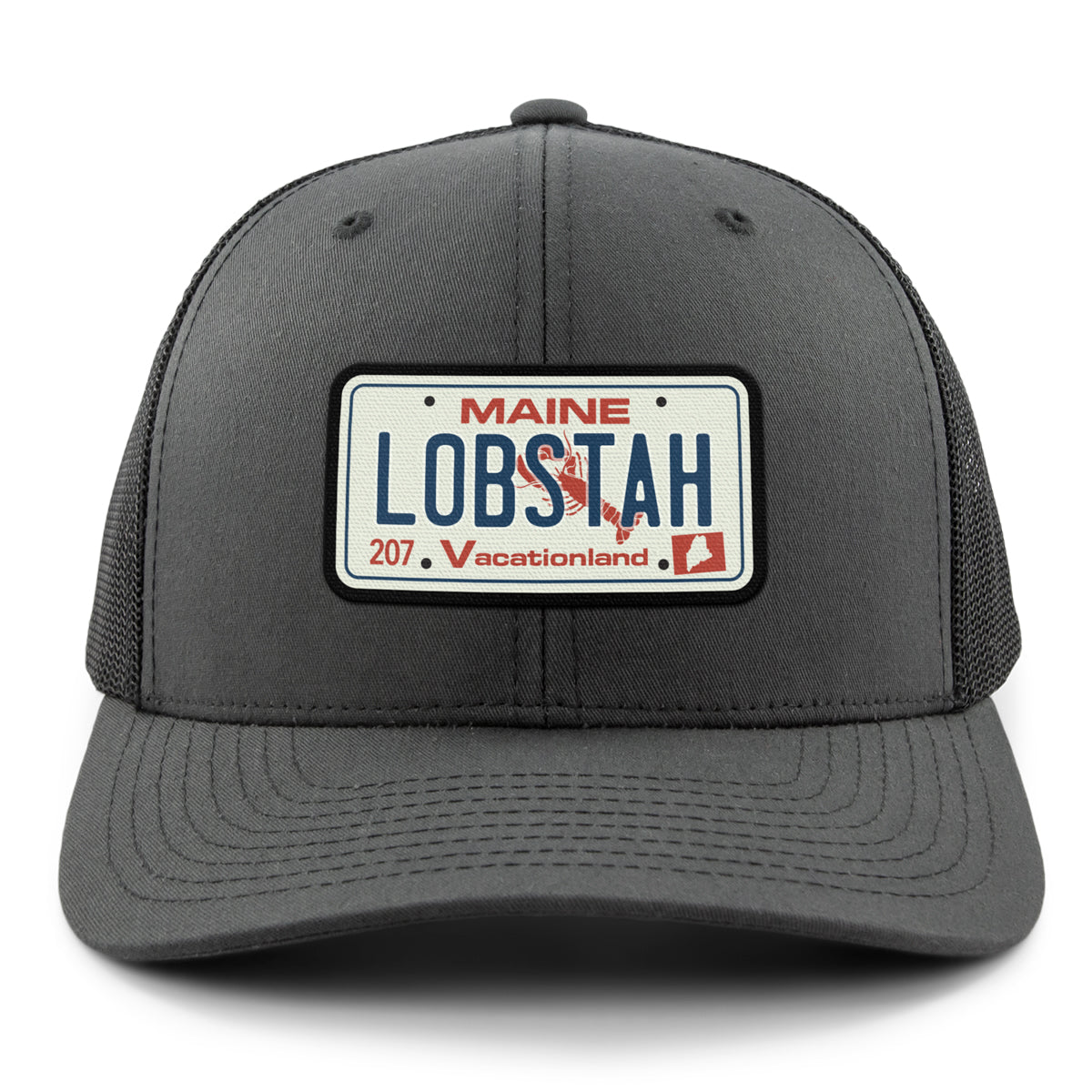 Maine Lobstah License Plate Classic Snapback Trucker Hat - Chowdaheadz