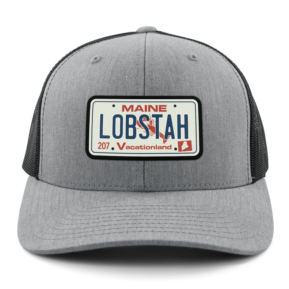 Maine Lobstah License Plate Classic Snapback Trucker Hat - Chowdaheadz
