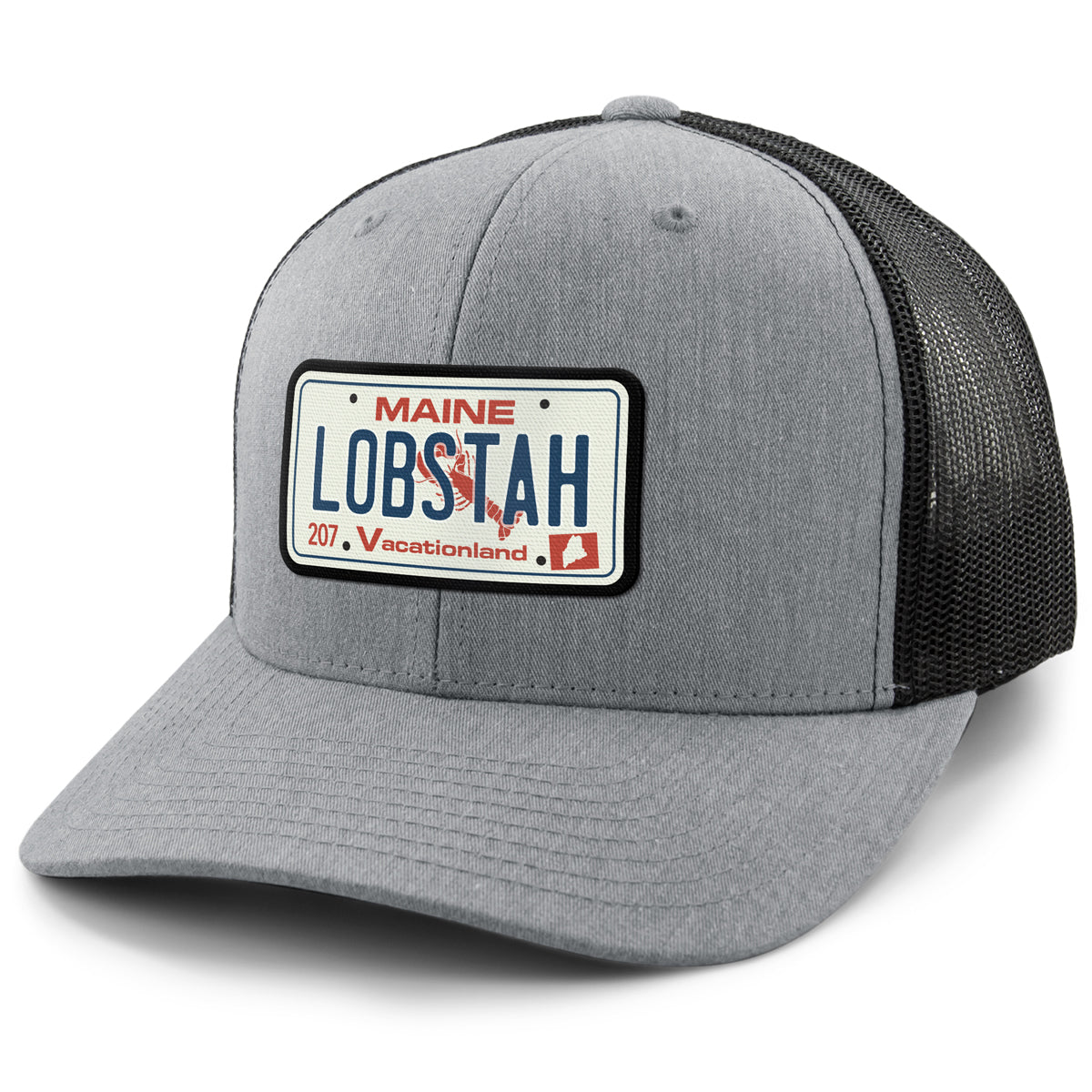 Maine Lobstah License Plate Classic Snapback Trucker Hat - Chowdaheadz