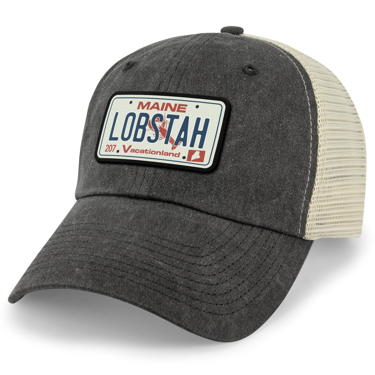 Maine Lobstah License Plate Relaxed Trucker Hat
