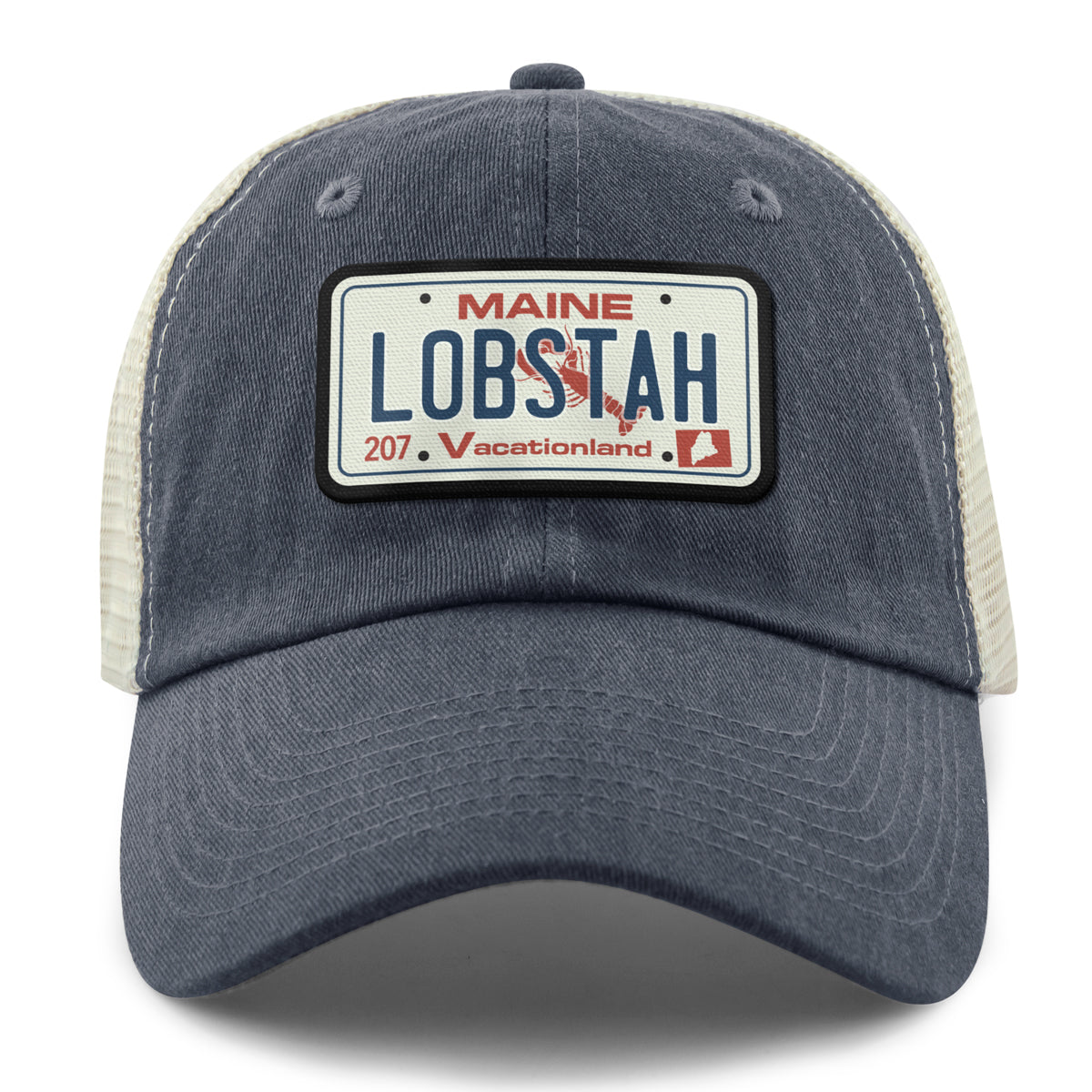 Maine Lobstah License Plate Relaxed Trucker Hat