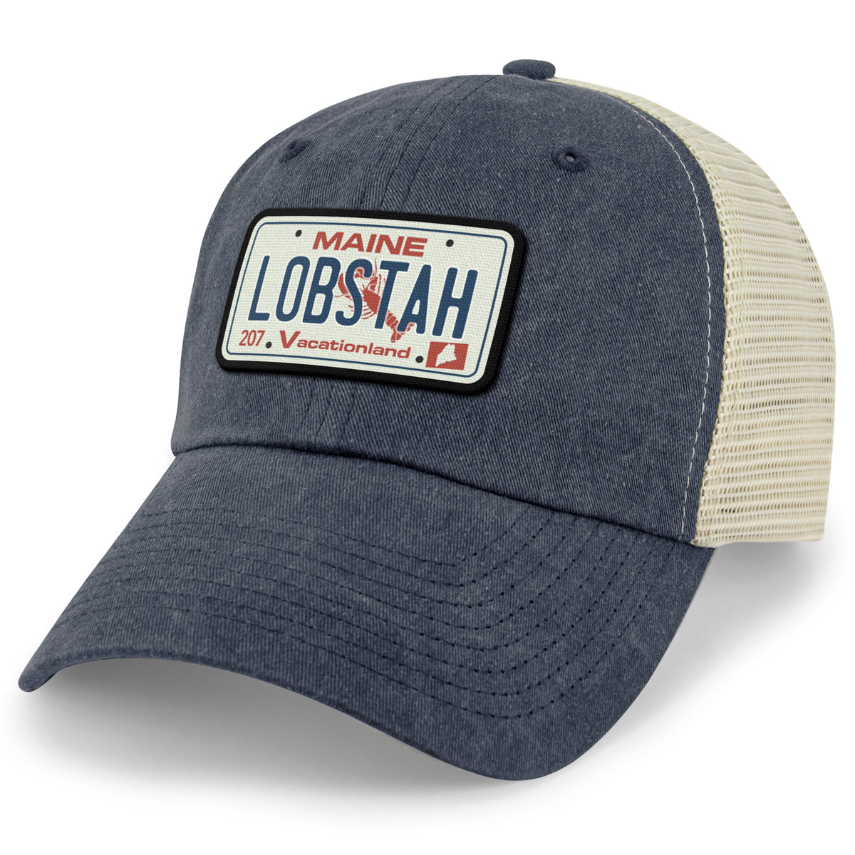 Maine Lobstah License Plate Relaxed Trucker Hat