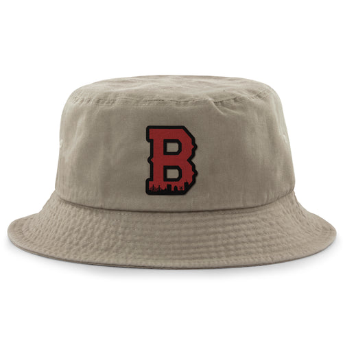 Boston B Red Skyline Bucket Hat - Chowdaheadz