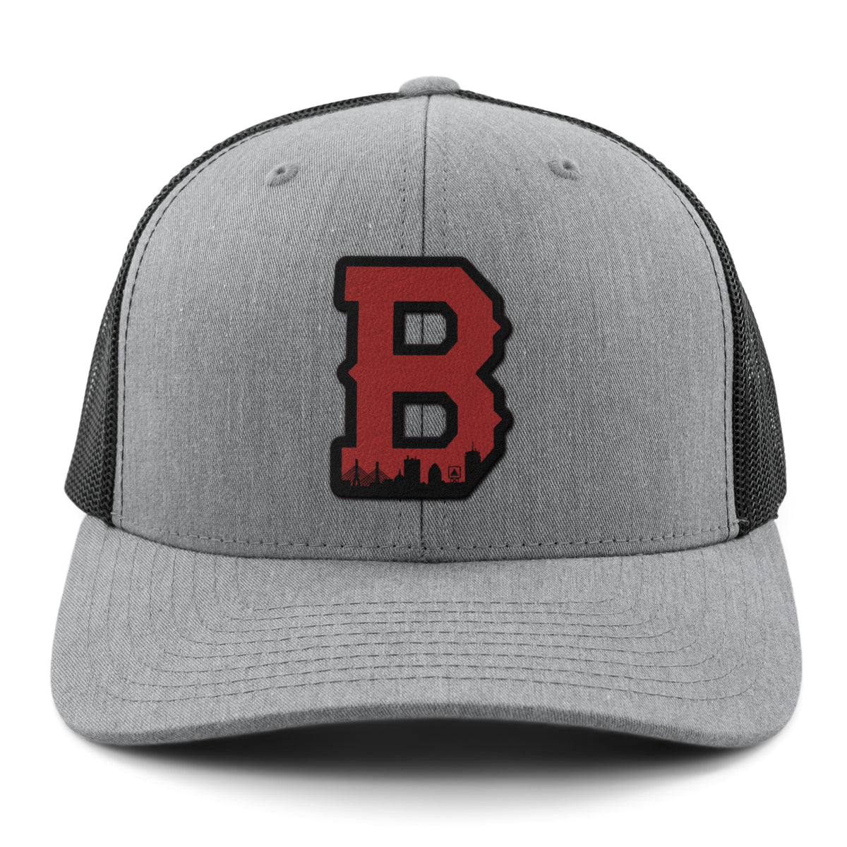 Boston B Red Skyline Classic Trucker Hat - Chowdaheadz