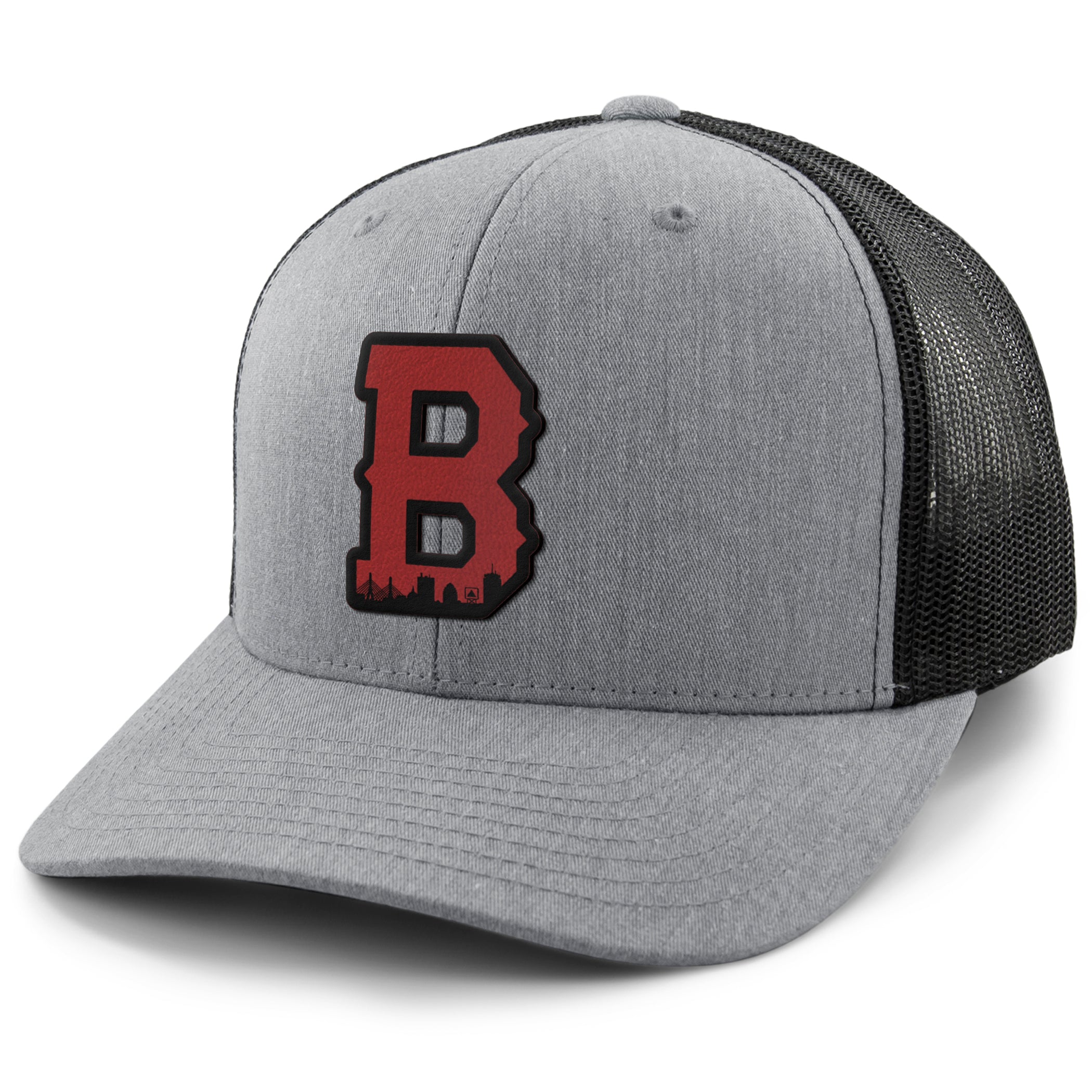 Boston B Red Skyline Classic Trucker Hat