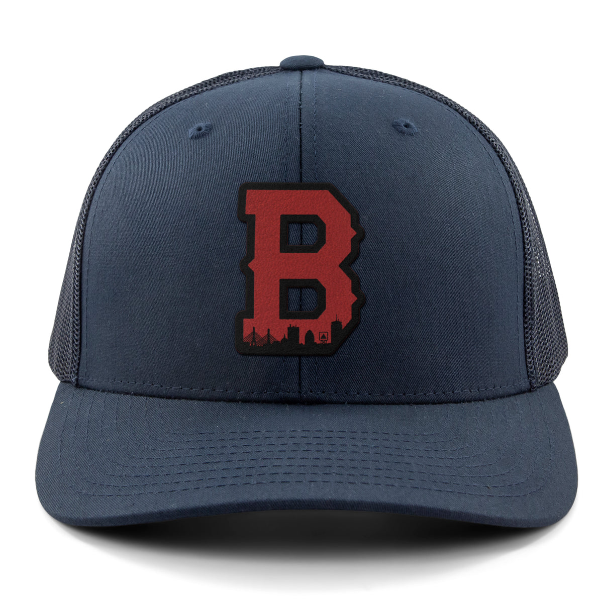Boston B Red Skyline Classic Trucker Hat - Chowdaheadz