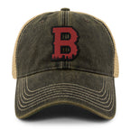 Boston B Red Skyline Dirty Water Trucker Hat