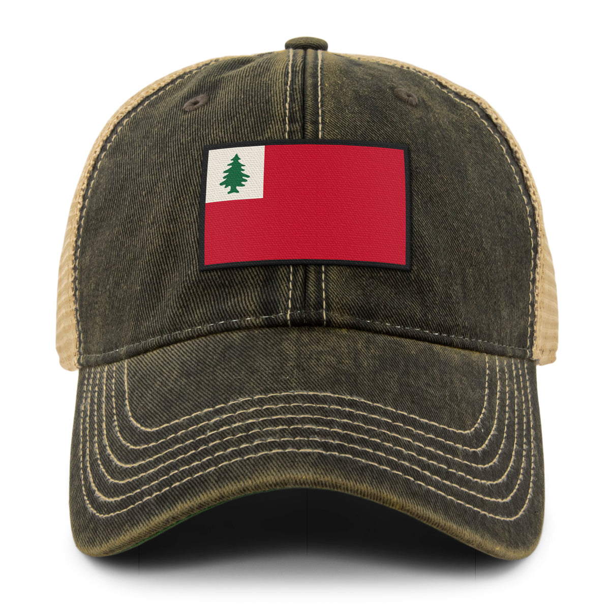 Vintage New England Flag Dirty Water Trucker Hat - Chowdaheadz