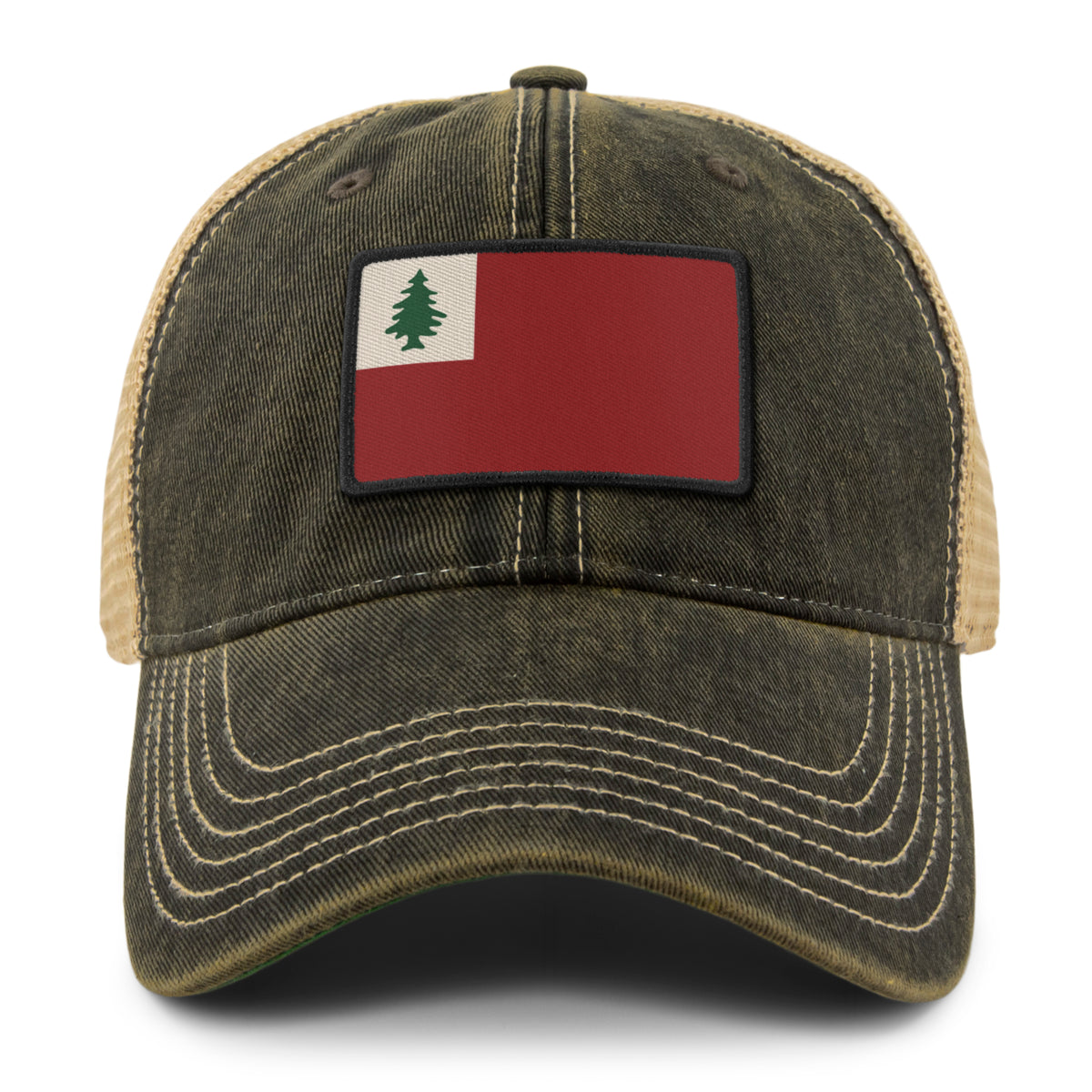 Vintage New England Flag Dirty Water Trucker Hat