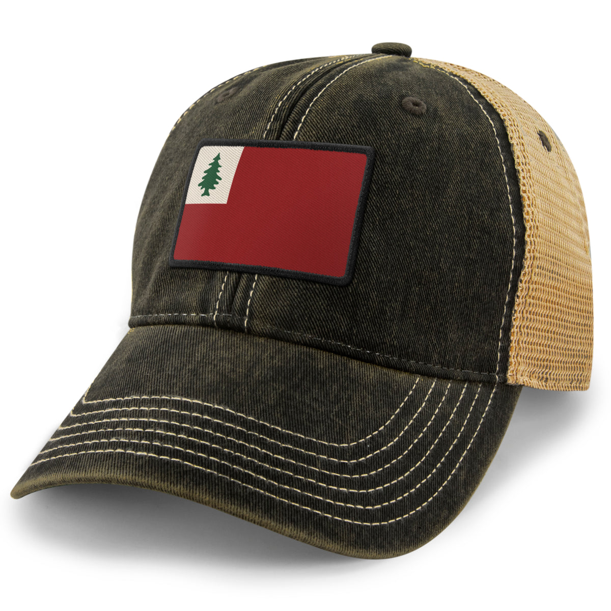 Vintage New England Flag Dirty Water Trucker Hat