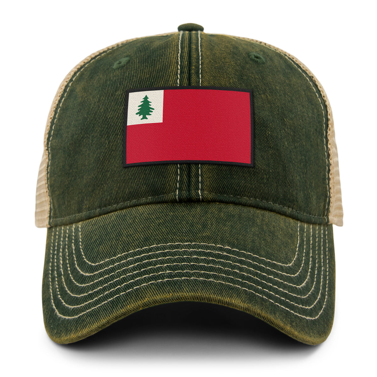 Vintage New England Flag Dirty Water Trucker Hat - Chowdaheadz