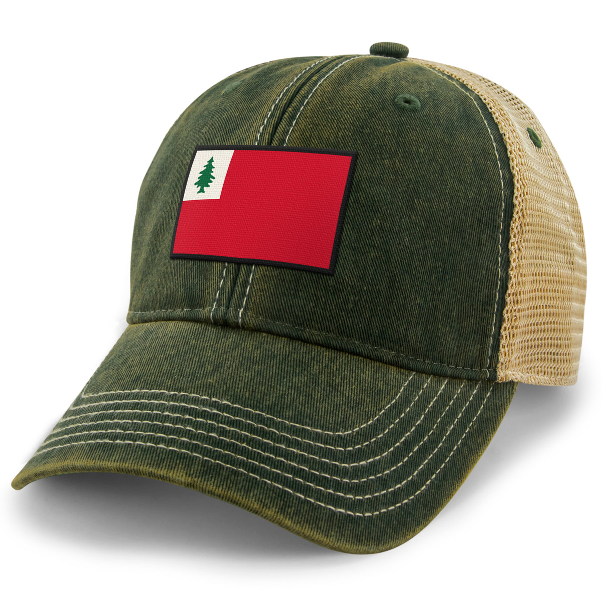 Vintage New England Flag Dirty Water Trucker Hat - Chowdaheadz