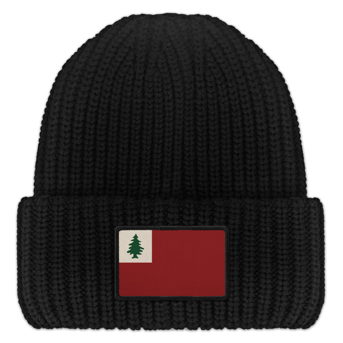 Vintage New England Flag Chunky Knit Winter Hat