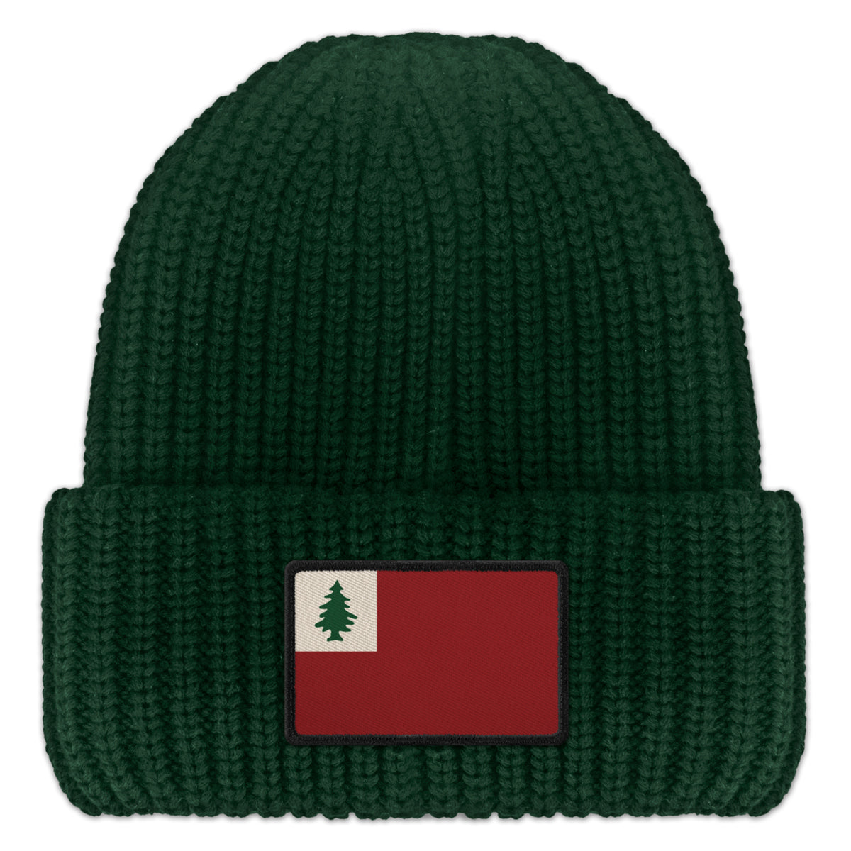 Vintage New England Flag Chunky Knit Winter Hat